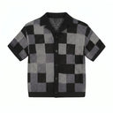 Checkered Knit Set