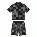 Checkered Knit Set
