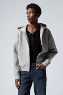 Scuba-Effect Hooded Jacket