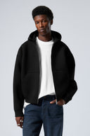Scuba-Effect Hooded Jacket